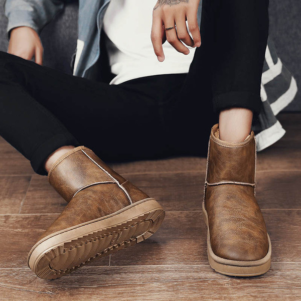 Alkalmi férfi csizma meleg béléssel