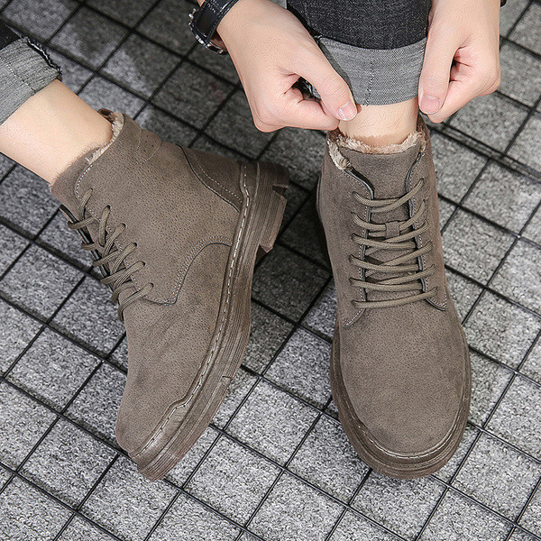 Férfi téli cipő meleg béléssel és fűzővel