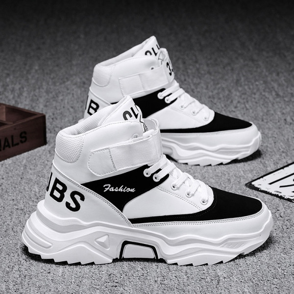 Ανδρικά χειμερινά αθλητικά παπούτσια με επιγραφές και λουράκια βελκρό