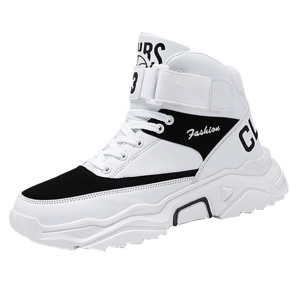 Ανδρικά χειμερινά αθλητικά παπούτσια με επιγραφές και λουράκια βελκρό