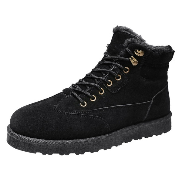 Férfi téli cipő pehely és fűzővel