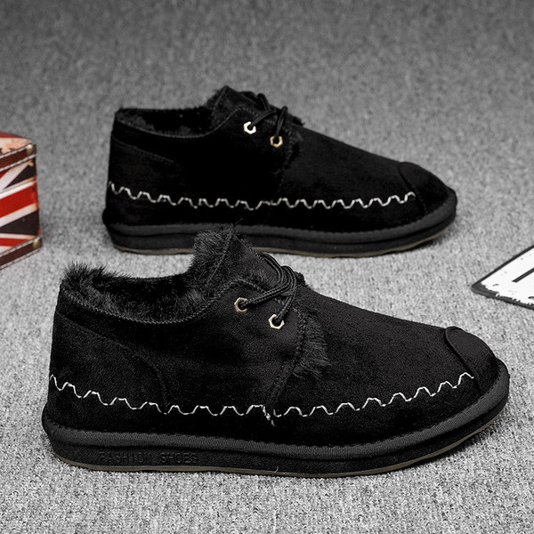 Νέο μοντέλο ανδρικά παπούτσια με ζεστή επένδυση και κορδόνια