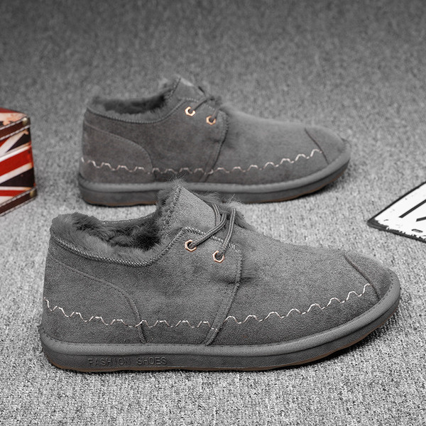 Νέο μοντέλο ανδρικά παπούτσια με ζεστή επένδυση και κορδόνια