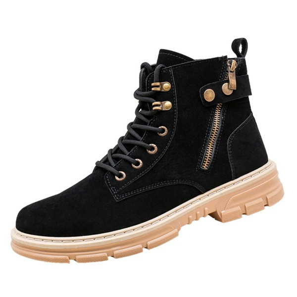 Modern férfi téli cipő cipzárral