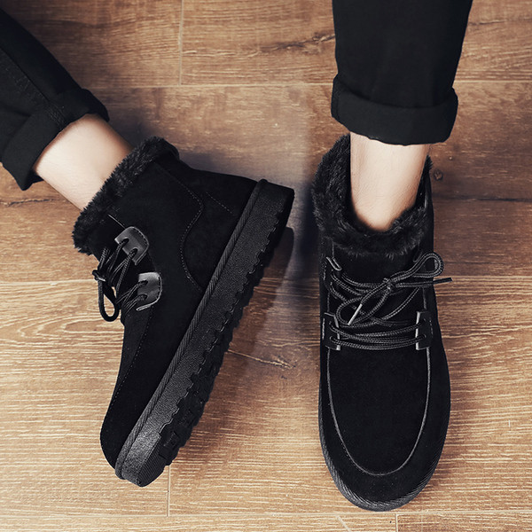 Χειμερινά ανδρικά παπούτσια από οικολογικό δέρμα με επένδυση