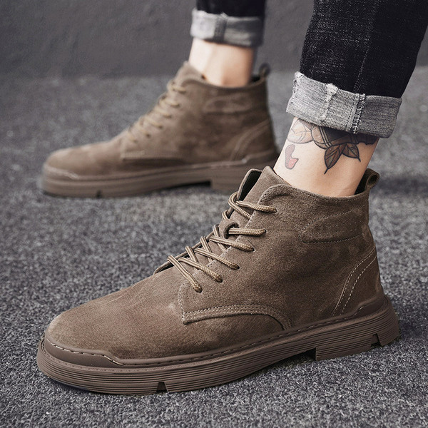 Muške zimske čizme s ravnim đonom