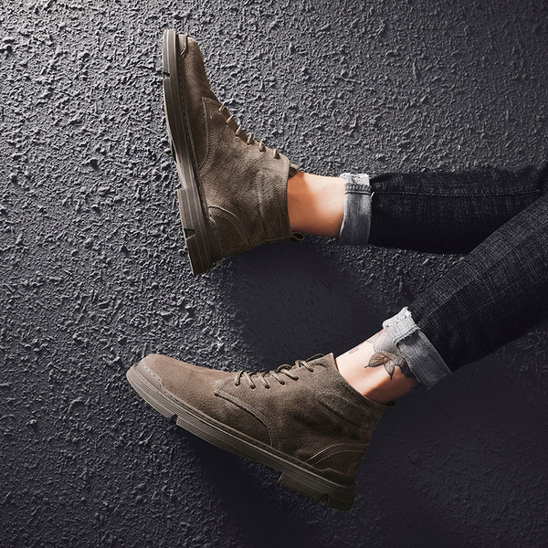 Muške zimske čizme s ravnim đonom