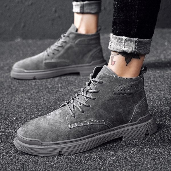 Muške zimske čizme s ravnim đonom