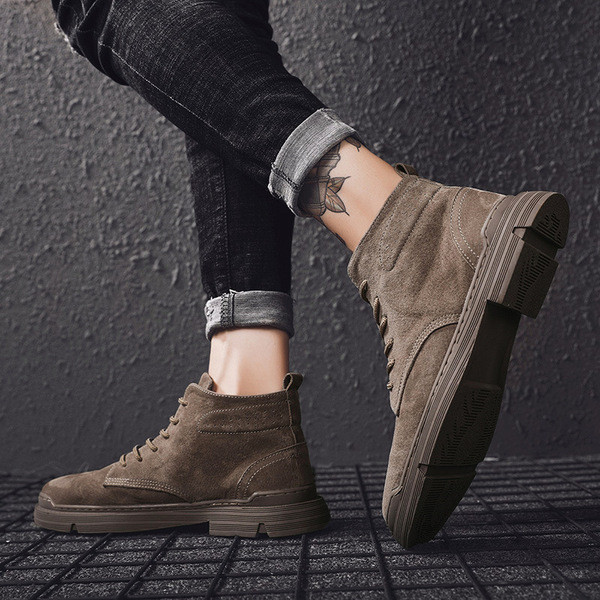 Muške zimske čizme s ravnim đonom