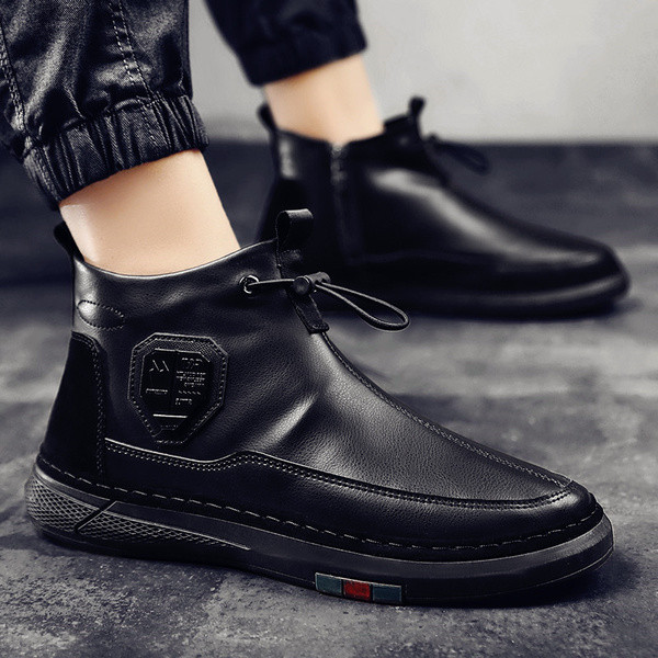 Stílusos férfi téli cipő puha béléssel és lapos talppal