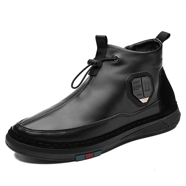 Stílusos férfi téli cipő puha béléssel és lapos talppal