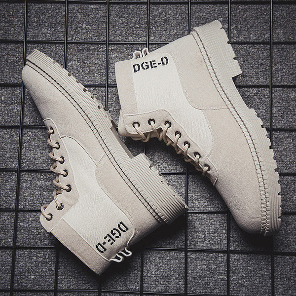 Öko velúrból készült férfi csizma fűzős