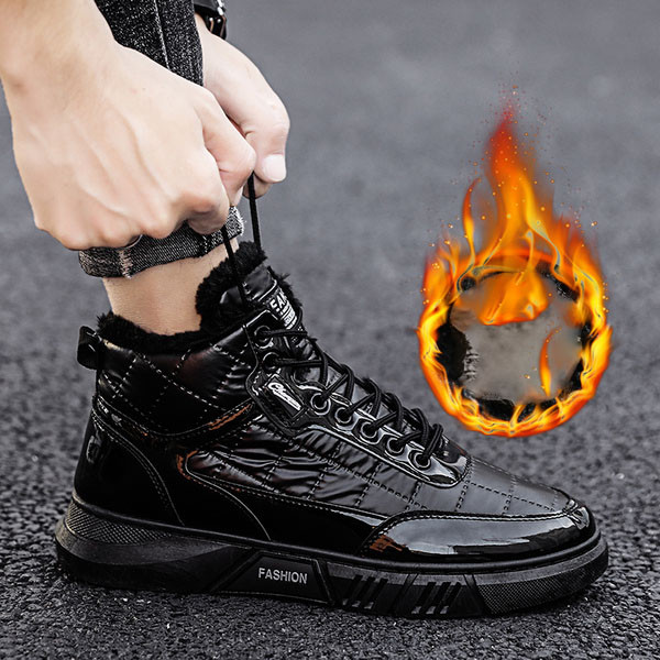 Férfi bőrcipő fűzővel és lapos talppal