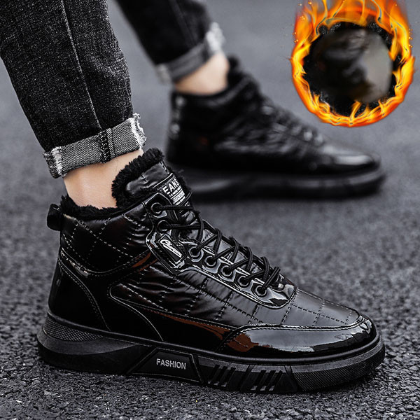 Férfi bőrcipő fűzővel és lapos talppal