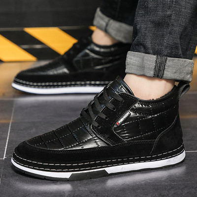 Ανδρικά παπούτσια με κορδόνια και ζεστή επένδυση