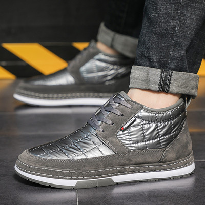 Ανδρικά παπούτσια με κορδόνια και ζεστή επένδυση