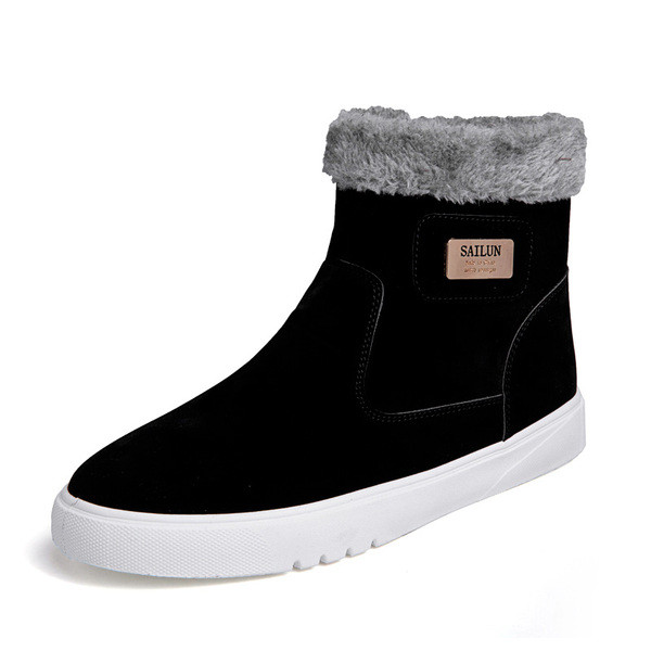 Alkalmi férfi csizma lapos talppal és pehellyel