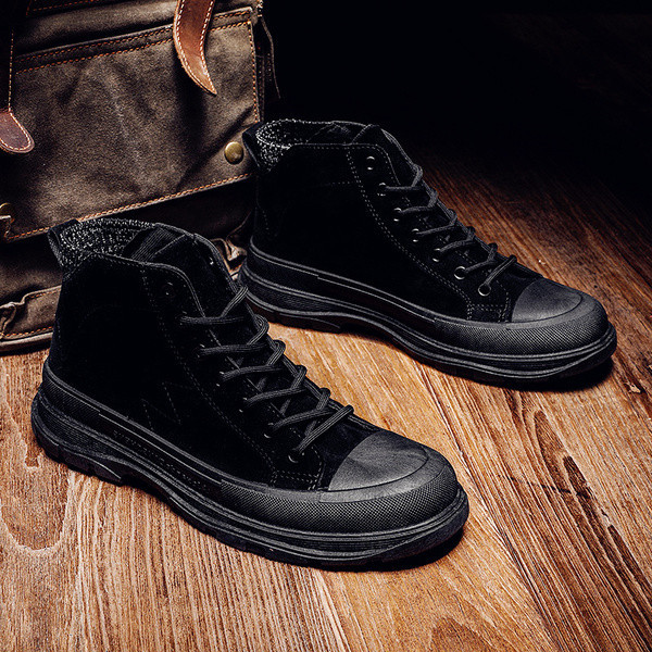 Téli férfi alkalmi cipő fűzős, lapos talppal