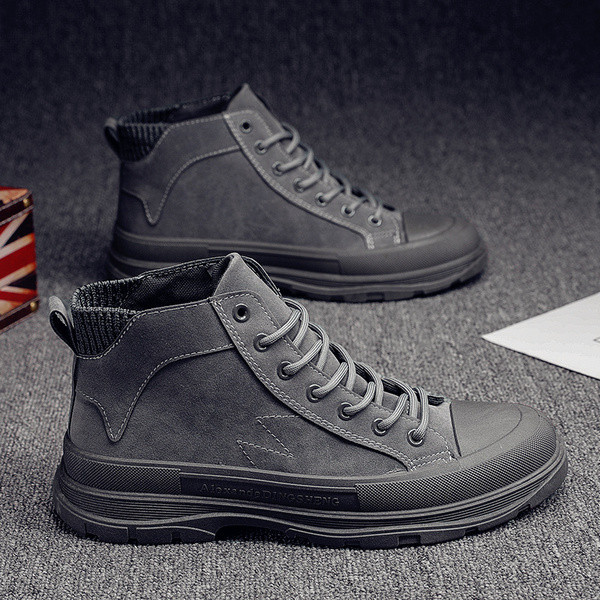 Téli férfi alkalmi cipő fűzős, lapos talppal