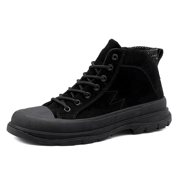 Téli férfi alkalmi cipő fűzős, lapos talppal