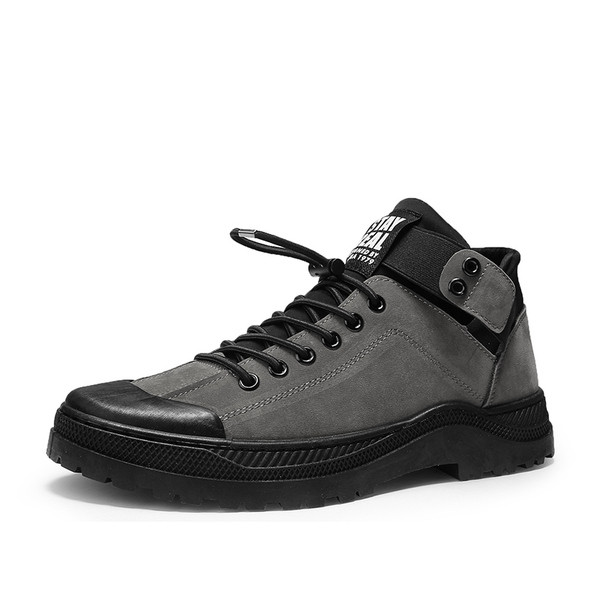 Férfi aktuális téli cipő lapos talppal és fűzővel