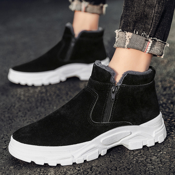 Vyriški žieminiai batai su užtrauktuku ir šiltu pamušalu