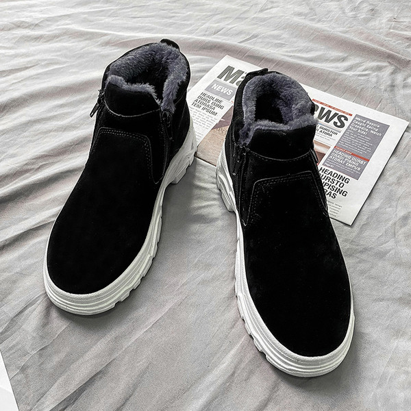 Vyriški žieminiai batai su užtrauktuku ir šiltu pamušalu