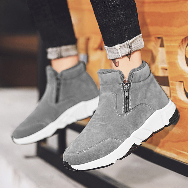 Öko velúrból készült férfi csizma meleg béléssel, télre is alkalmas