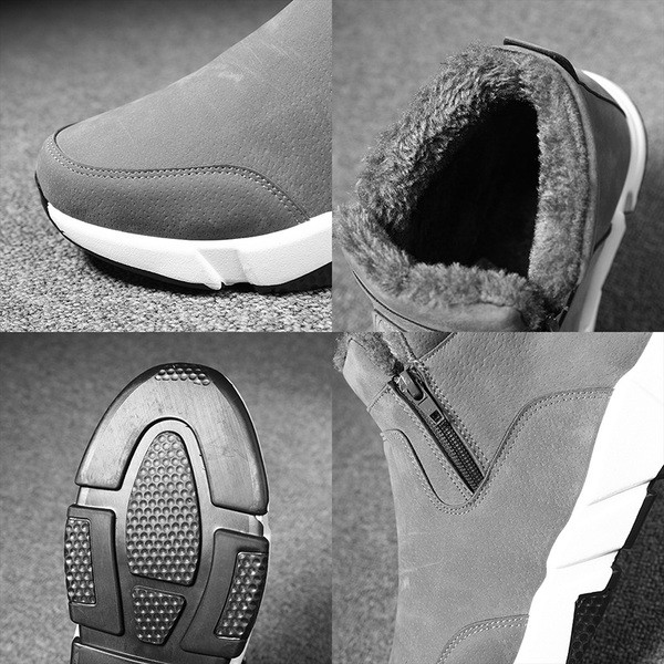 Öko velúrból készült férfi csizma meleg béléssel, télre is alkalmas