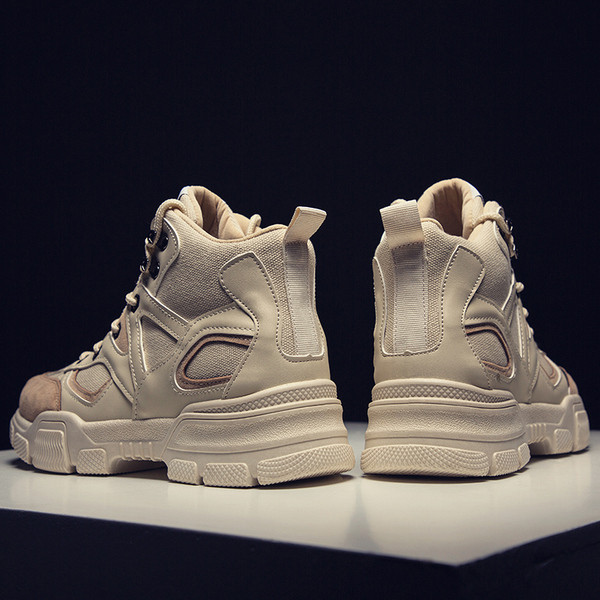 Ανδρικά casual χειμερινά παπούτσια με τραχιά ψηλή σόλα