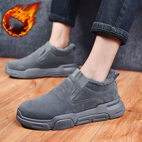 Ležerne muške cipele s toplom postavom i ravnim potplatom
