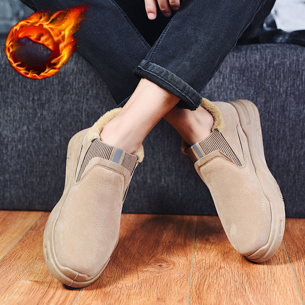 Ležerne muške cipele s toplom postavom i ravnim potplatom