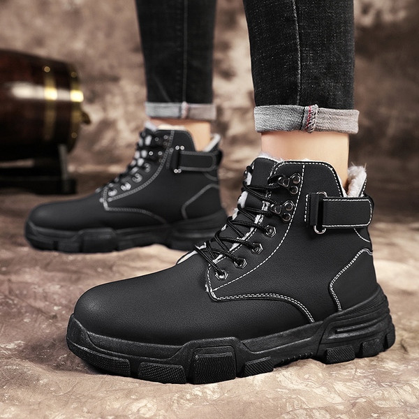 Eko bőrből készült alkalmi férfi csizma puha béléssel