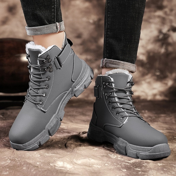 Eko bőrből készült alkalmi férfi csizma puha béléssel