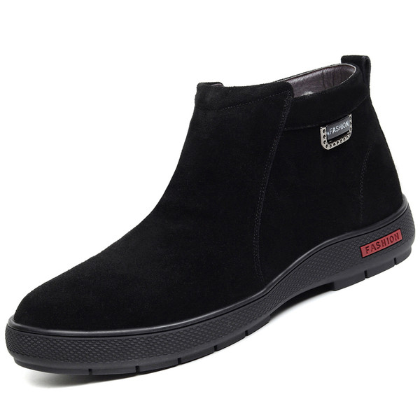 Férfi aktuális eco velúr csizma puha béléssel