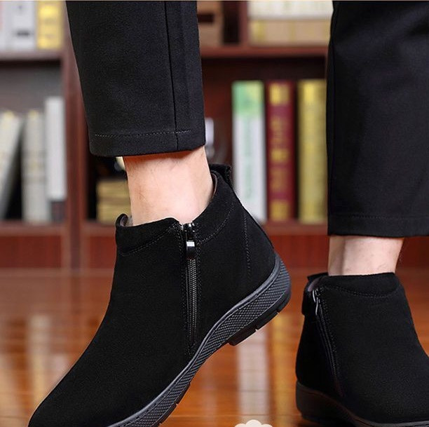 Férfi aktuális eco velúr csizma puha béléssel