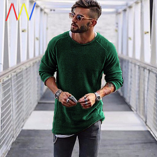 Férfi őszi-téli pulóver széles modell