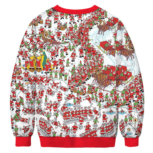 Férfi karácsonyi pulóver ovális nyakkivágással