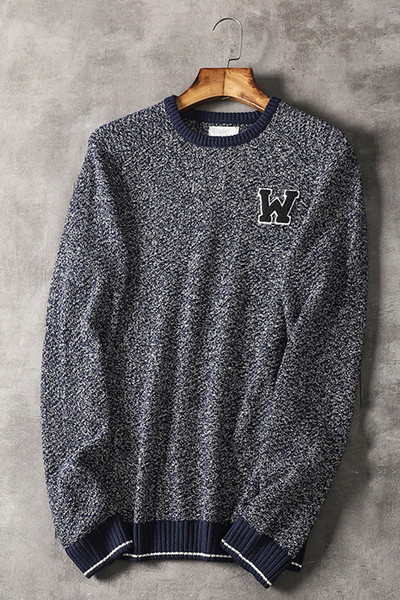 Férfi pamut pulóver emblémával