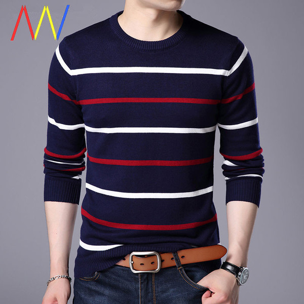 Alkalmi férfi pulóver vékony kötésből