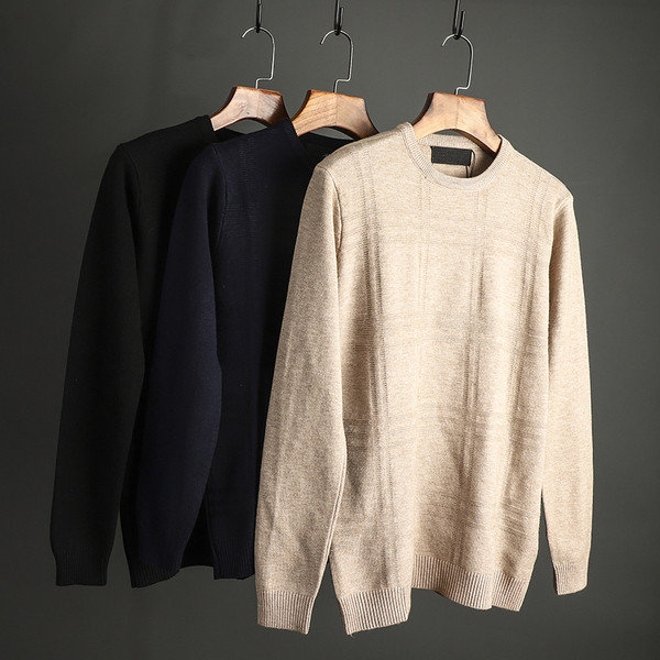 Pamučni muški zimski džemper s dugim rukavima