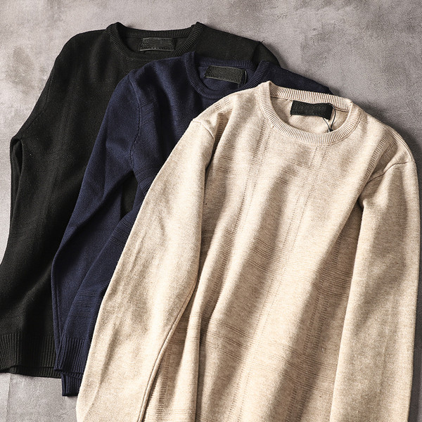 Pamučni muški zimski džemper s dugim rukavima