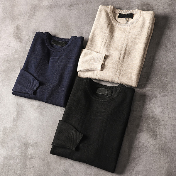 Pamučni muški zimski džemper s dugim rukavima