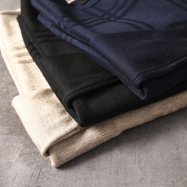 Pamučni muški zimski džemper s dugim rukavima