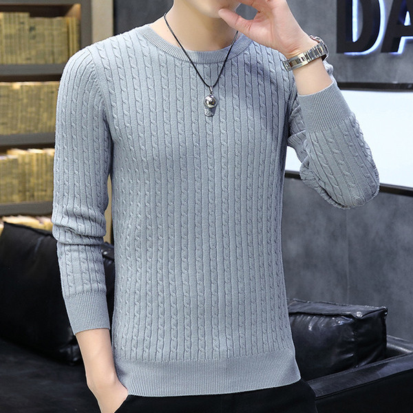 Új modell férfi pulóver kerek nyakkivágással