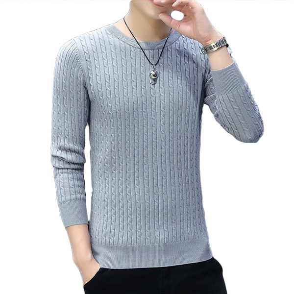 Új modell férfi pulóver kerek nyakkivágással