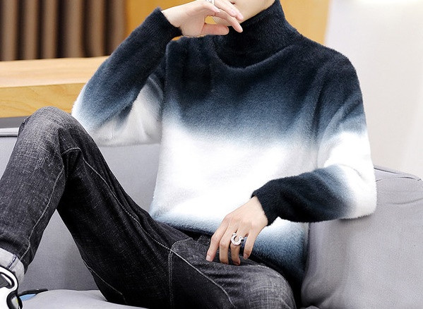 Alkalmi férfi pulóver pólógallérral