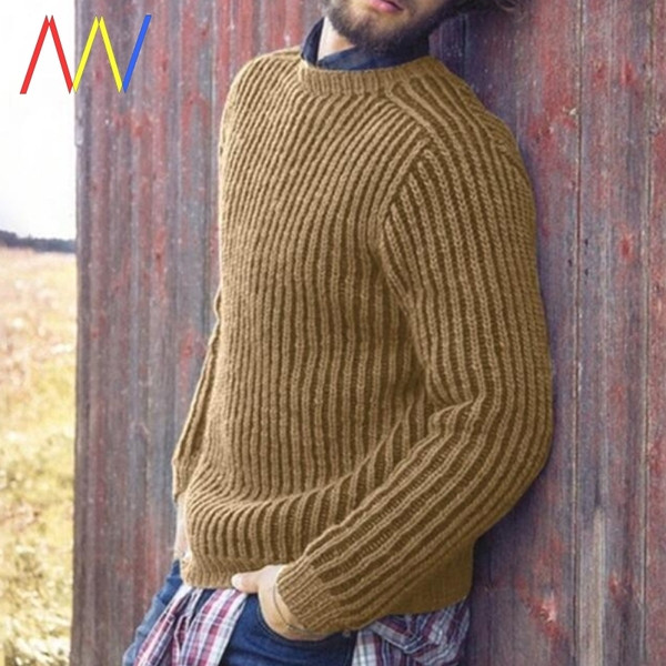 Pulover gros de iarna pentru barbati - model curat