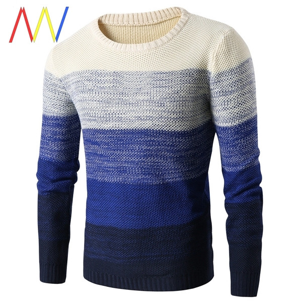 Férfi kötött pulóver irizáló színekben
