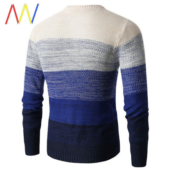 Férfi kötött pulóver irizáló színekben